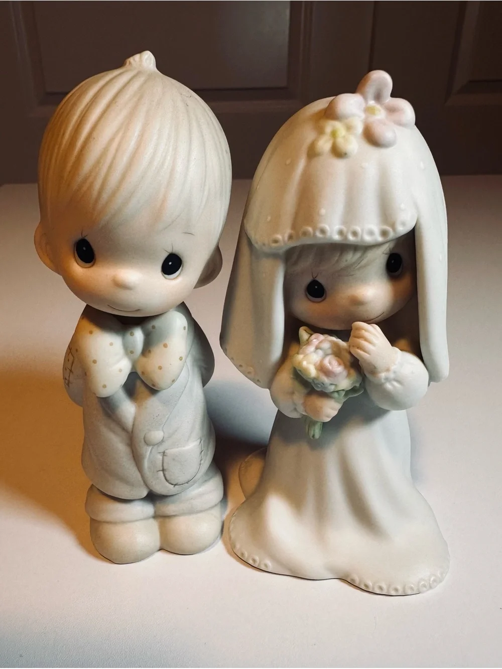 Vintage Precious Moments Bride and Groom figurines 1983